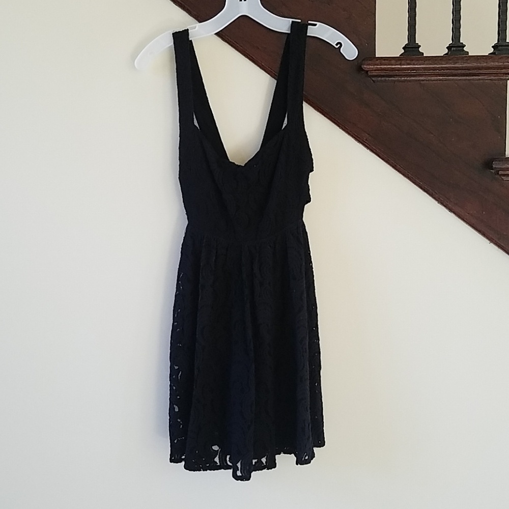 Free people black lace detail dress size 4